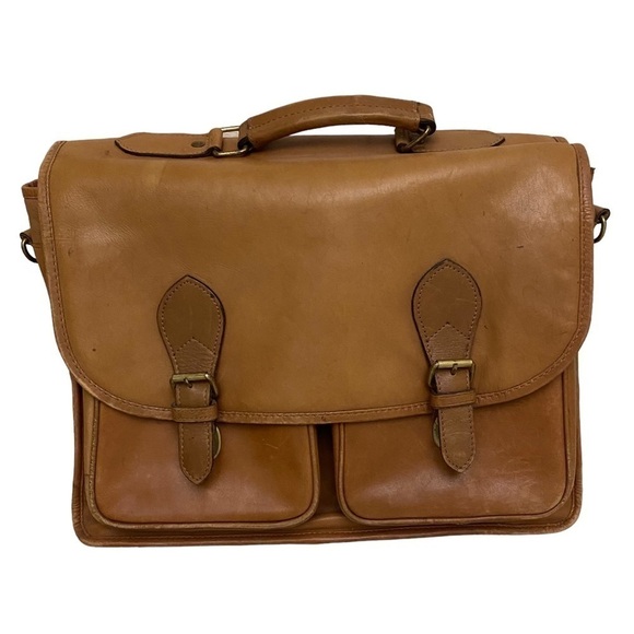 Other - Vintage Leather Briefcase in Tan
